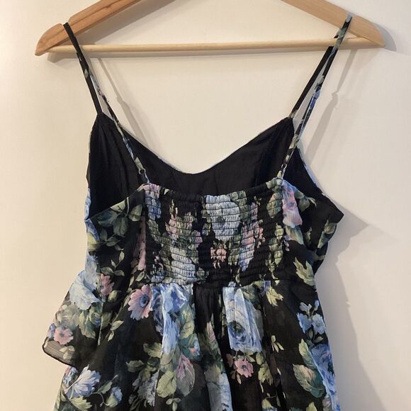 Abercrombie & Fitch Women’s Black Asymmetrical Ruffle Layered Dress - Picture 13 of 16